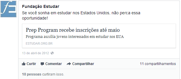 Post da Fundação Estudar