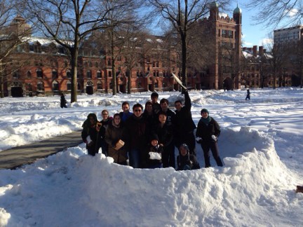 Pierson builds an igloo (?) :D